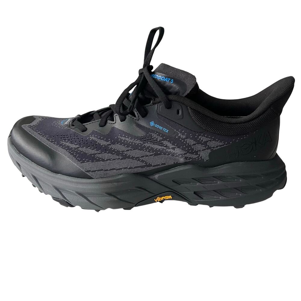 HOKA One One Speedgoat 5 GORE-TEX Triple Black 1133550-BBLC SPIKE Men’s Size 10D